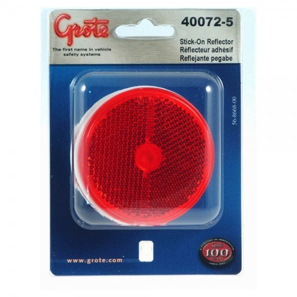 Grote Reflector-2.5- Red-Round Stick-On- Pair, 40072-5 40072-5 - main